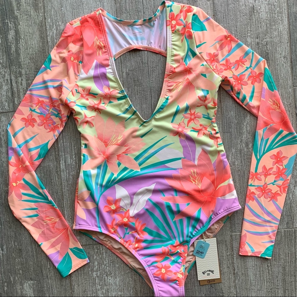 π₯π₯BILLABONG - GROOVY GARDEN LS ONE PIECEπ₯π₯ - Picture 1 of 7